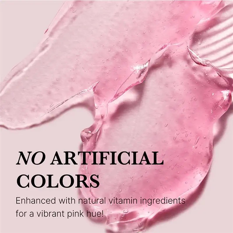 Texture of pink Collagen Jelly Face Cream highlighting its natural vitamin-based color and moisturizing jelly formula.